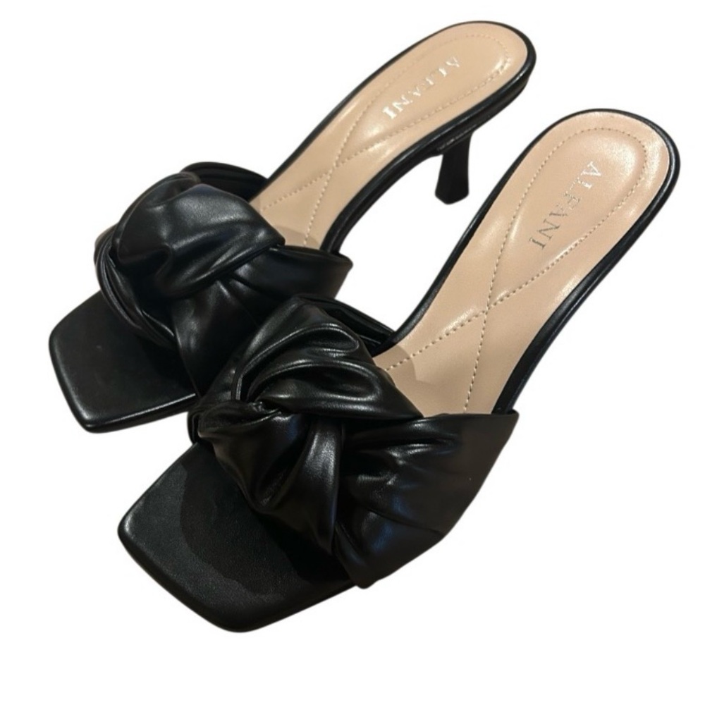 Black Heeled Sandals. With box.